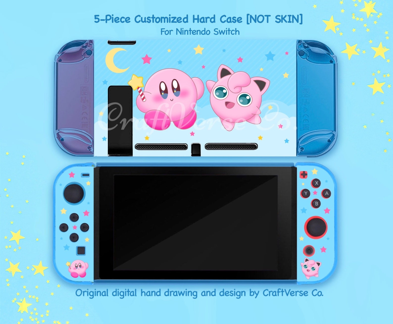 Custom Kirby Switch Case Nintendo Switch Case Sleepy Kirby - Etsy
