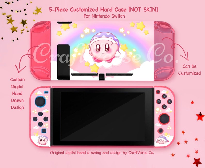 Kirby Switch Case Nintendo Switch Case Kirby Star Switch - Etsy