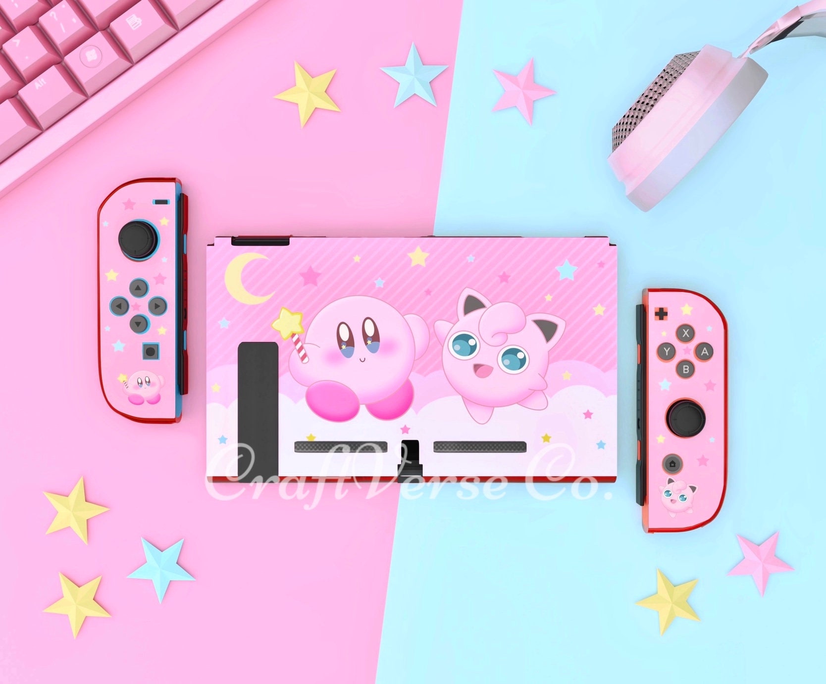 Kirby Switch Case | Nintendo Switch Case | Custom Switch