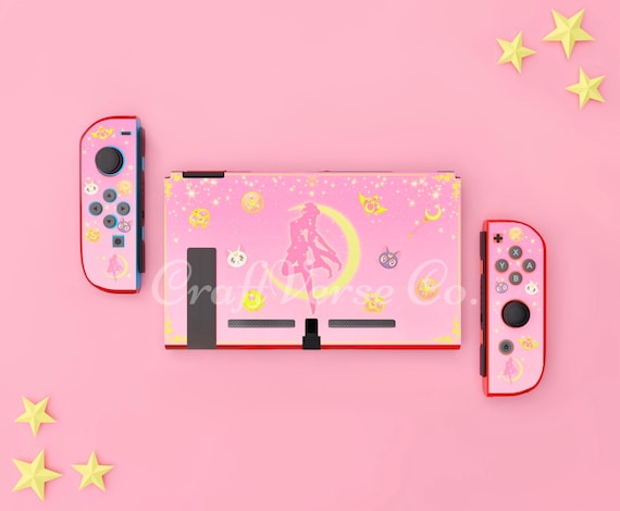 Boîtier Sailor Moon Switch Boîtier Nintendo Switch Accessoires Nintendo  Switch Étui interrupteur rose Nintendo switch skin Switch Shell -   France