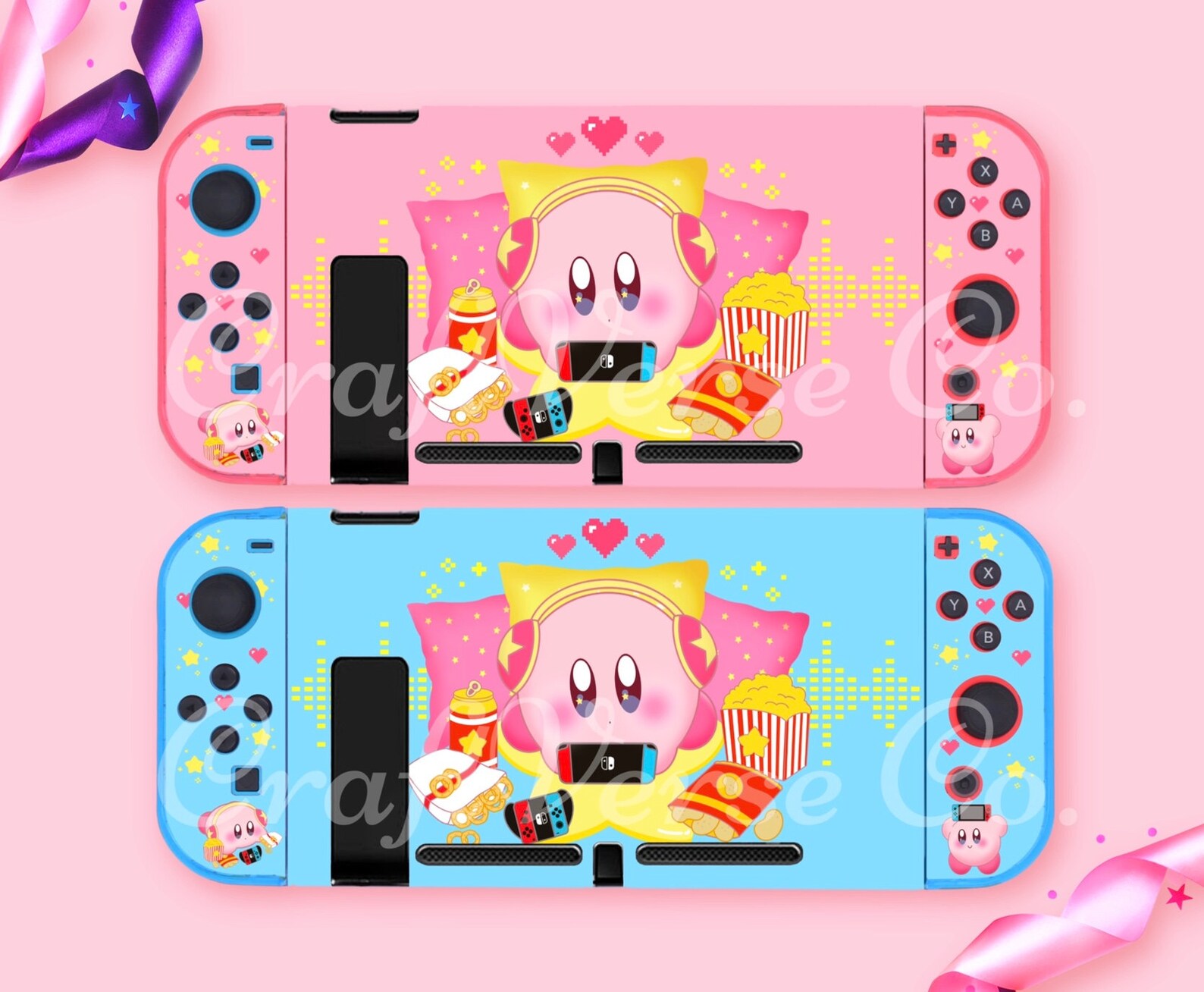 Kirby Switch Case Nintendo Switch Case Kirby Star Switch Etsy