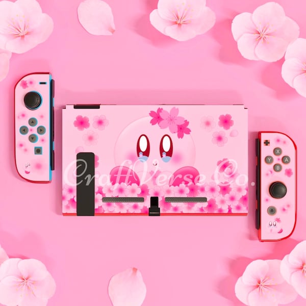 Kirby Switch Case | Nintendo Switch Case | Kirby Star Switch Case | Nintendo Switch Skin switch shell  ｜Pink Switch Case Joycon Shell