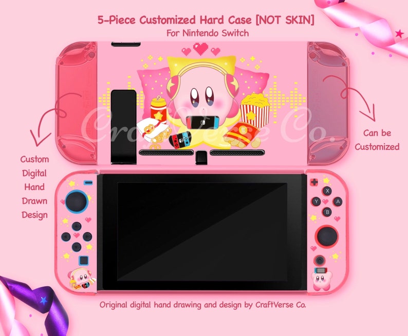 Custom Kirby Switch Case Nintendo Switch Case Sleepy Kirby - Etsy