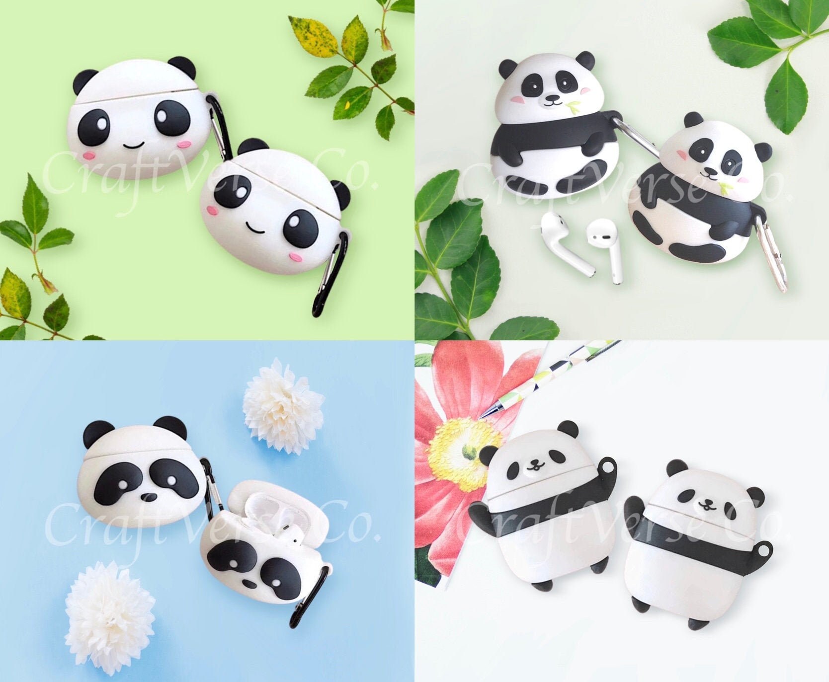Panda Airpod Case Panda Airpod Pro Case Airpod Case | Etsy