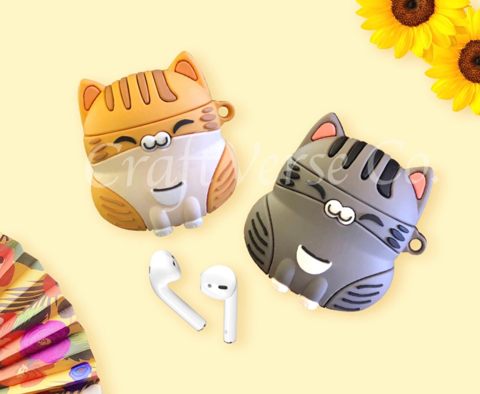 Cat Airpod Case Cat Airpod Pro Case Airpod Case Keychain Etsy