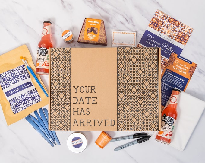 Tuscan Pottery Date Night Box for Two Etsy UK