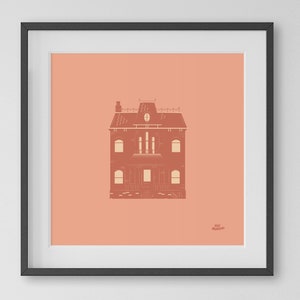 Psycho Kunstdruck / Villa / Norman Bates / 1960 Haunted House Horrorfilm Poster - Gruseliges Film Kunstwerk für Halloween Dekor - Dark Eerie