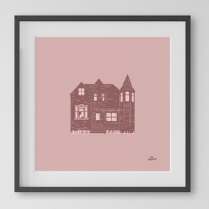 House of 1000 Corpses Art Print / Rob Zombie / Captain Spaulding Haunted House Horror Movie Poster - Creepy Film Artwork for Halloween Decor