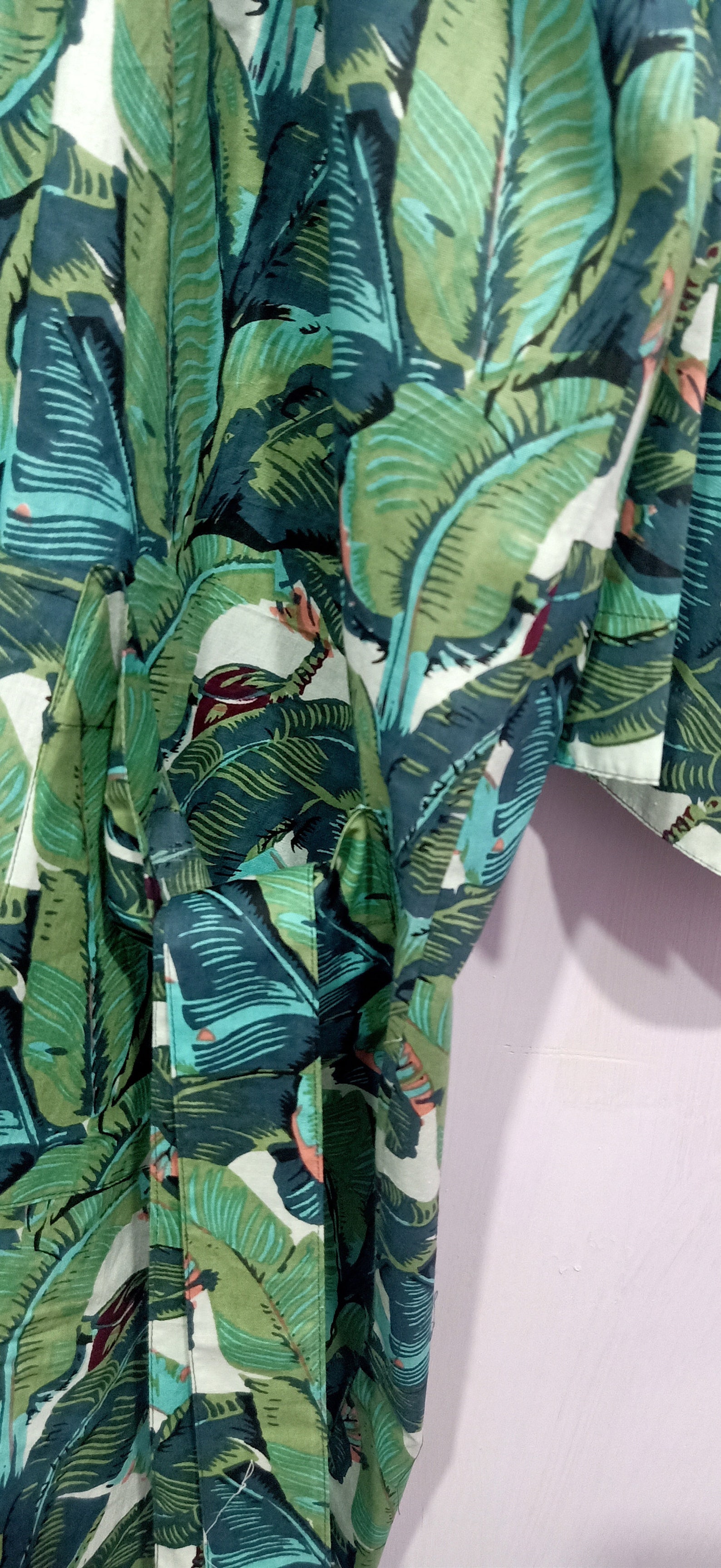 Cotton Robes Green Banana Leaves Print Soft And Comfortable | Etsy