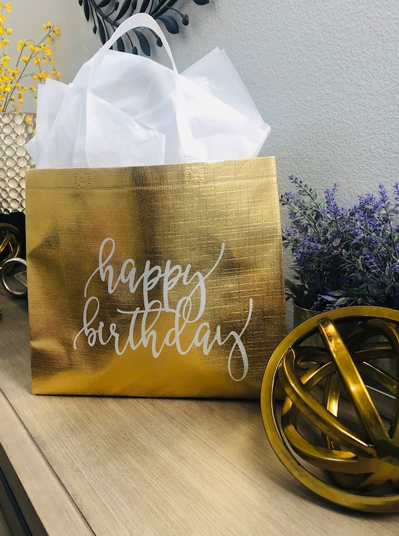 Metallic Gold Tote reusable Grocery Gift Bag birthday Ideas for Best Friend Custom Bachelorette Gift Bag Etsy Ireland