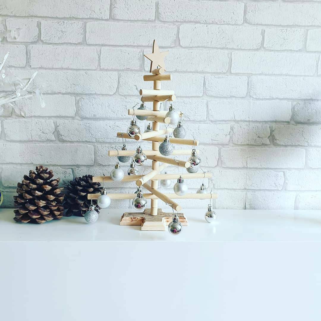 Natural Wooden Tree, Wooden Christmas Tree Decor, 7 / 10 Cm High 