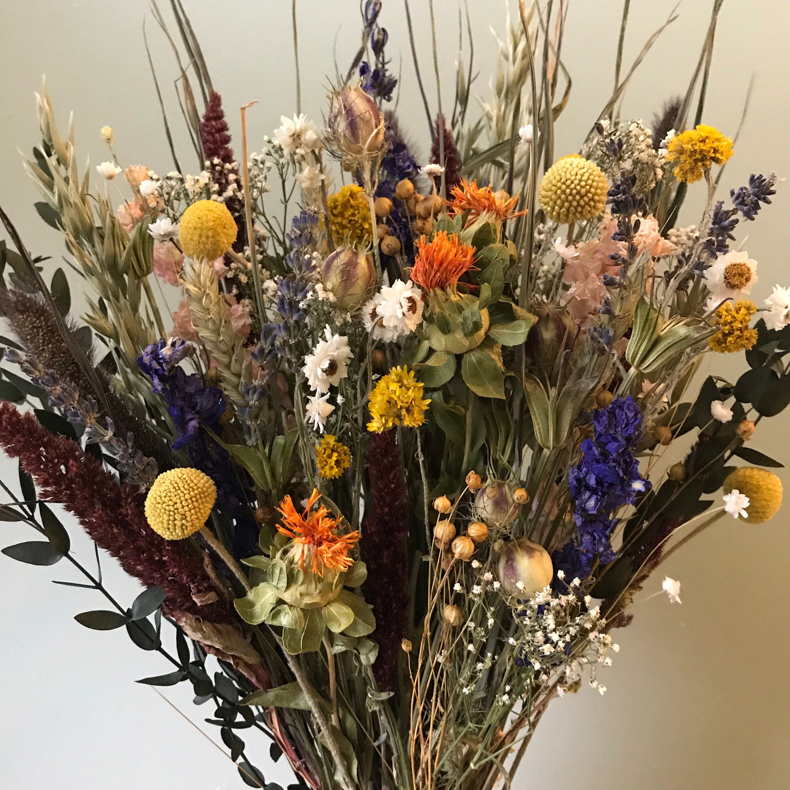 Dried flower wedding bouquet//wedding dried flowers//bridal Etsy