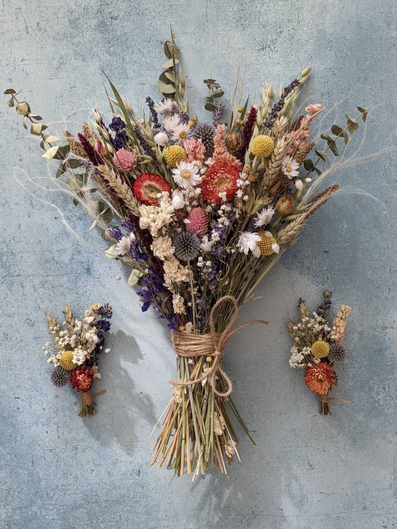 Colourful Dried Flower Bouquet//wedding Dried Flowers//bridal Etsy UK — free download