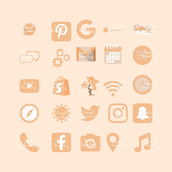 Beige Orange Aesthetic Ios 14 Widget Covers App Icons Etsy Beige Orange Aesthetic Ios 14 Widget Covers App Icons Etsy