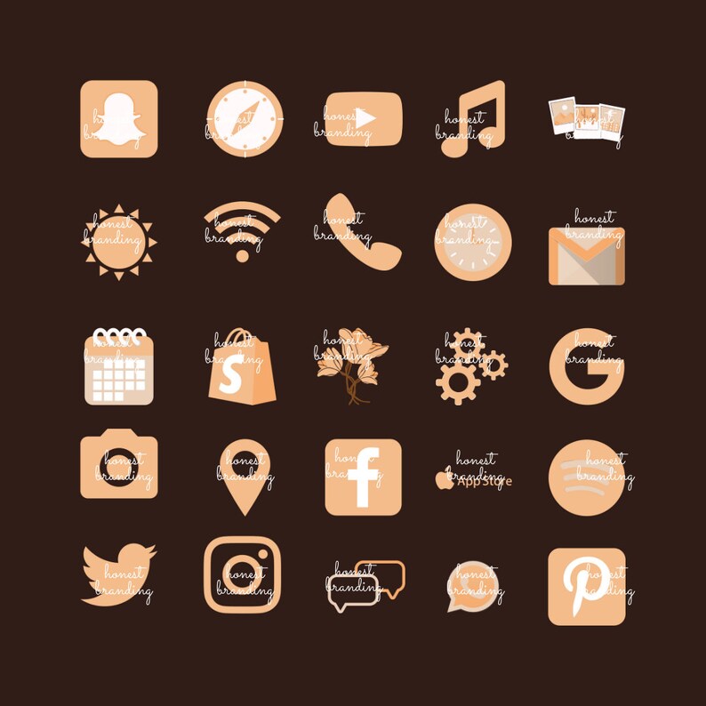 Brown and Orange Fall Aesthetic iOS 14 Widget Covers &amp; App