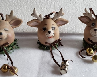 Assorted Animal Christmas Ornaments (groups of 3)