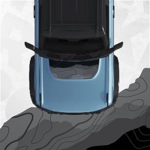 Sticker motorkap topografische kaart - compatibel met Ford Bronco - bedrukte autovinylafbeelding