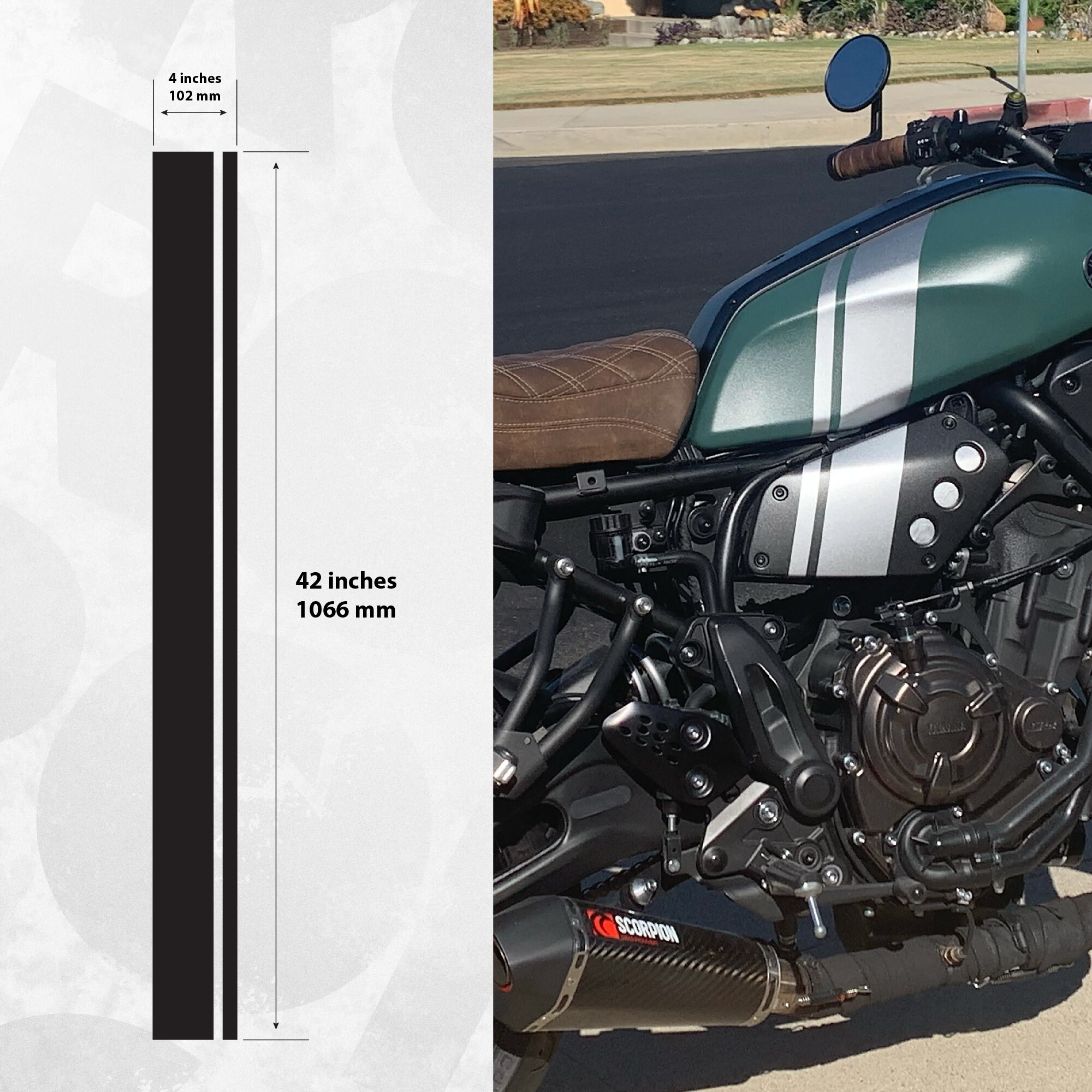 thumbnail image 2 of Oracal 8" X 144" Vinyl Racing Stripe Decals - Choose Your Color! (18 Colors) For Cars & Trucks 2 of 4