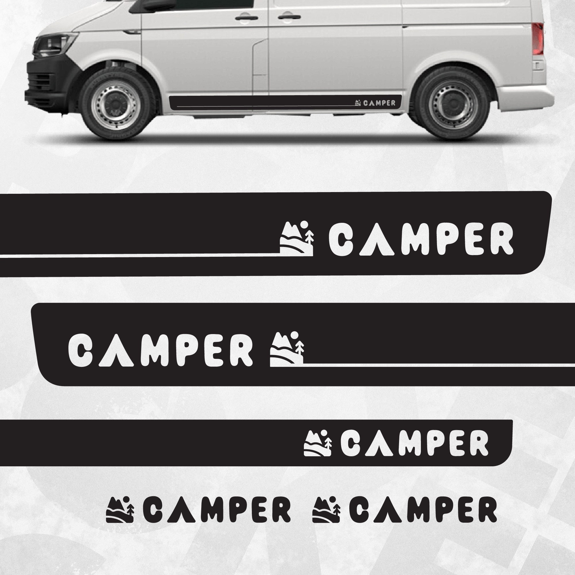 VW Transporter Decal - VW CAMPER side stripe sticker - Fits T4, T5, T6