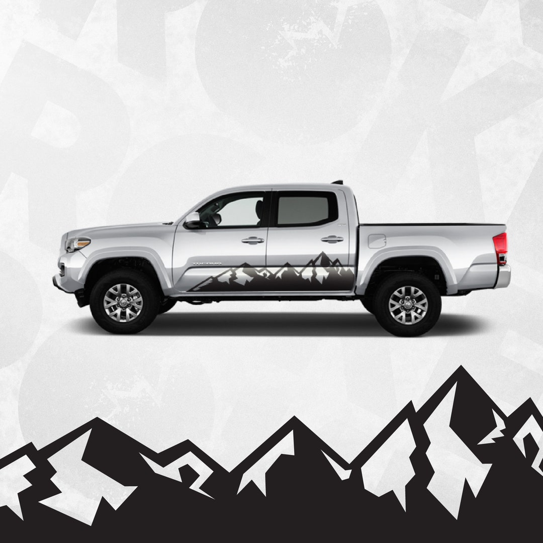 Toyota Decal, Mountain Scenery Graphic Kit Side Decals, Vinyl Sticker, Toyota