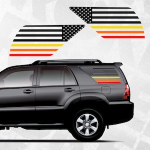 American flag TRD Window Decal - Fits Toyota 4th generation 4runner - Left and Right