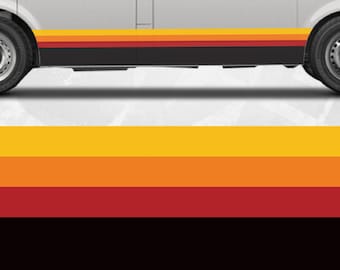 Universal Retro Side Stripe Decals – For Van, RV, Trailer, SUV, Truck – Vintage Look - 1 Stripe