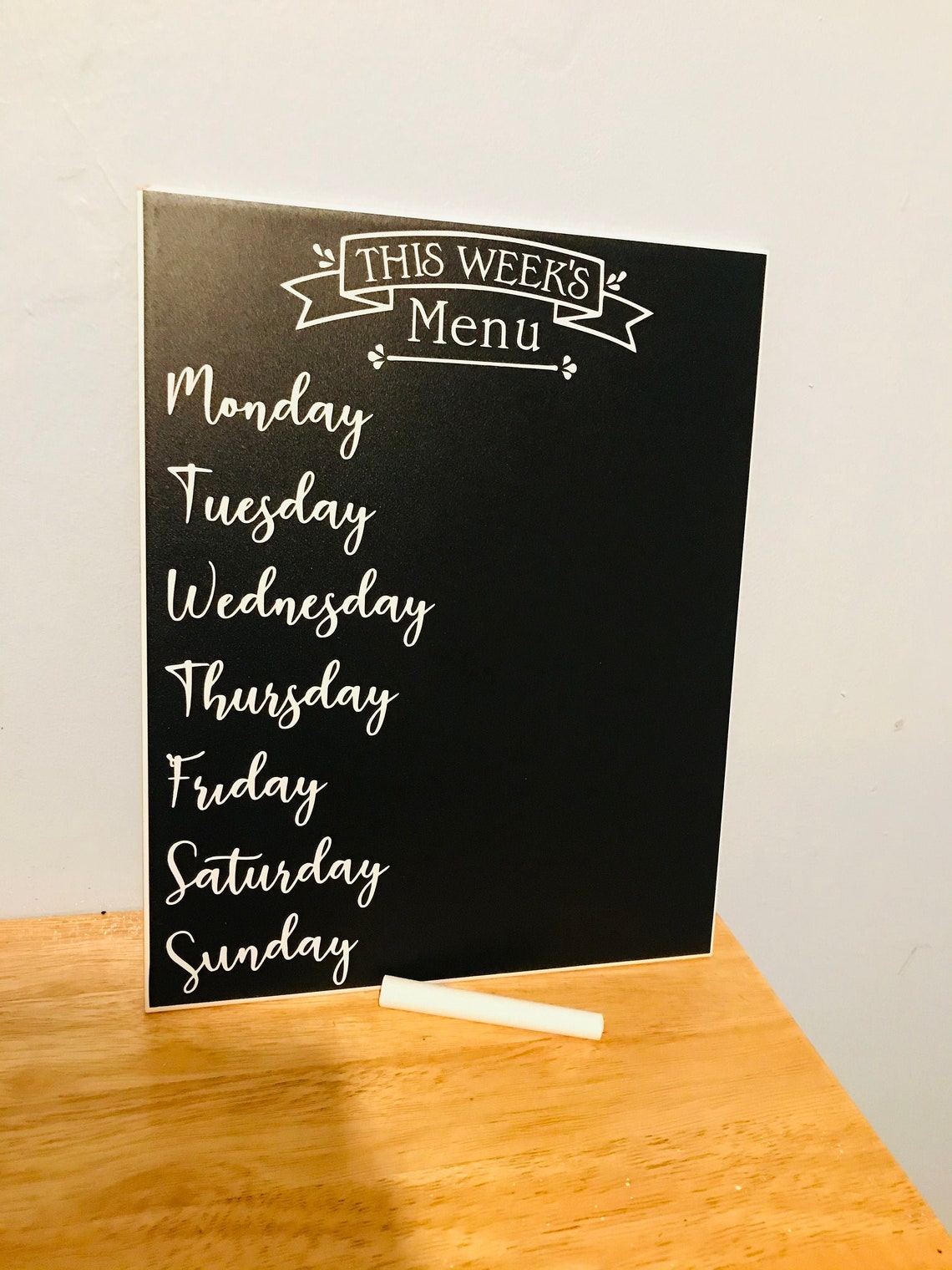 Weekly Chalkboard Menu Planner Meal Planner Meal Etsy