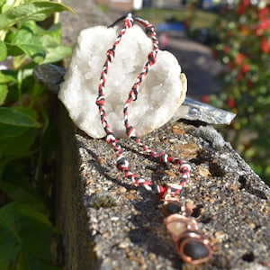 Brahma Witch Knot Dedication - Moldavite, LDG & Saffordite Pendant