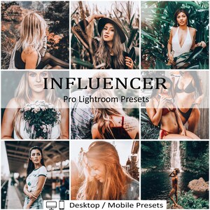 10 Influencer Mobile Lightroom  Presets Selfie Portrait Photo Enhancing Presets Fashion Blogger Lifestyle Filter Tan Beautiful Skin