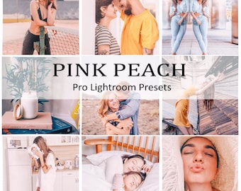 10 Pink Peach Mobile Lightroom Presets - Desktop Presets - Instagram Presets - Lifestyle Presets - Travel Presets - Blogger, Fashion Presets