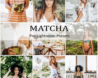 10 Matcha mobiele voorinstellingen Natuurlijk gloeiend groen Fotovoorinstellingen Filters Lightroom Portretreiziger Insta-filter Zomerselfies