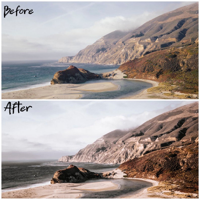 9 Roadtrip Mobile Desktop Lightroom Photo Preset Set Natural Filter Insta Blogger Travel Trip Brown Deep Landscape Influencer Insta Preset image 9