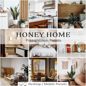 10 Honey Home Mobile Desktop Lightroom Presets Interior Home blogger indoor filters, Instagram Product preset, Flatlay Tan Indoor presets