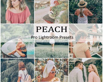 10 Peach Lightroom Photo Preset Filter Mobile Desktop Portrait Selfie Editing Light Smooth Tan Cozy Instagram Influencer Blogger  Lifestyle