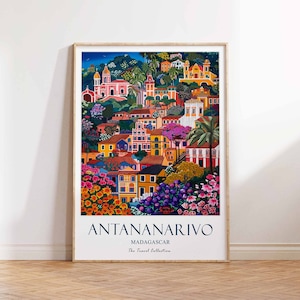Antananarivo Poster, Madagascar Art Poster, Africa Poster, Exotic Poster, Culture Poster, Antananarivo Travel Art, Madagascar Travel Print
