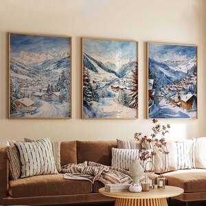 La_Clusaz Ski Poster Set, La Clusaz Print, France Poster, France Print, La Clusaz Ski Resort Wall Art, Mountain Adventure Gift