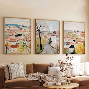 Set of 3 St Ives Poster, St Ives Travel Print, Cornwall Wall Art, St Ives Decor, Cornwall Gift