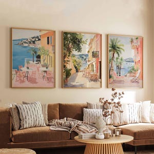 Set of 3 Corfu Posters, Greece Prints, Corfu Island Wall Art, Greek Island Decor, Corfu  Poster, Mediterranean Art Gift, Coastal Wall Prints
