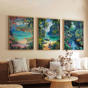 Set of 3 Set of 3 Thailand Poster, Southeast Asia Poster, Asian Travel Poster, Beach Poster, Temple Poster, Thailand Travel Print
