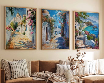 Set di 3 poster di viaggio di Tunisi, stampe di viaggio in Tunisia, arte di Tunisi, arte murale islamica, regalo musulmano, decorazione botanica, stampa di viaggio nordafricana