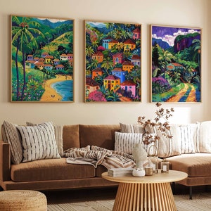 Set of 3 Brazil Posters, Brazil Travel Prints, Brazil Art, Botanical Decor, Floral Art, South American Travel Poster, South American Gift