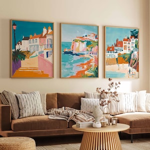 Set of 3 Broadstairs Posters, Broadstairs Travel Prints, Broadstairs Art, Coastal Decor, Beach Art, England Poster, United Kingdom Print