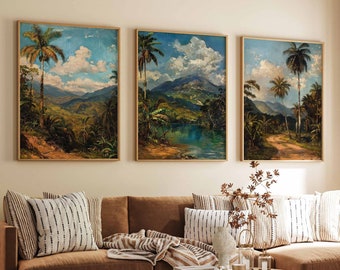 Set of 3 Venezuela Posters, Venezuela Travel Prints, Venezuela Art, Botanical Decor, Floral Art, Latin Gift, South American Travel Print