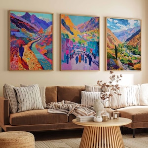 Set of 3 Afghanistan Posters, Afghanistan Travel Prints, Afghanistan Art, Middle East Decor, Islamic Decor, Botanical Art, Islamic Gift