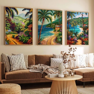 Set of 3 Jamaica Posters, Jamaica Travel Print, Jamaica Art, Tropical Decor, Caribbean Wall Art, North American Travel Print