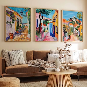 Set of 3 Algarve Poster, Algarve Travel Prints, Algarve Art, Tropical Decor, Coastal Print, Beach Poster, Portugal Travel Print
