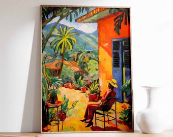 Cuba Travel Print, Vintage Cuba Art Poster, Havana Print, Caribbean Wall Art, Travel Print, Cuban Decor, Latin Art, Indigenous Decor