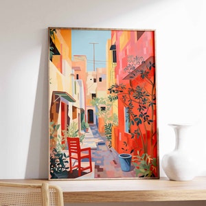 Impresión de viaje de Pakistán, cartel de arte callejero paquistaní vintage, arte islámico, cartel de arte popular, arte indio árabe, regalo musulmán, impresión de pared