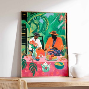 Jamaica Travel Poster, Vintage Caribbean Print, Tropical Art Print, Caribbean Wall Art, Travel Print, Jamaican Decor, Caribbean Islands