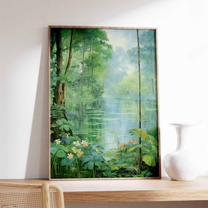 Impressão botânica vintage, pôster floral tropical, arte floral Henri Rousseau, decoração floral, arte de parede vintage, arte de jardim vintage